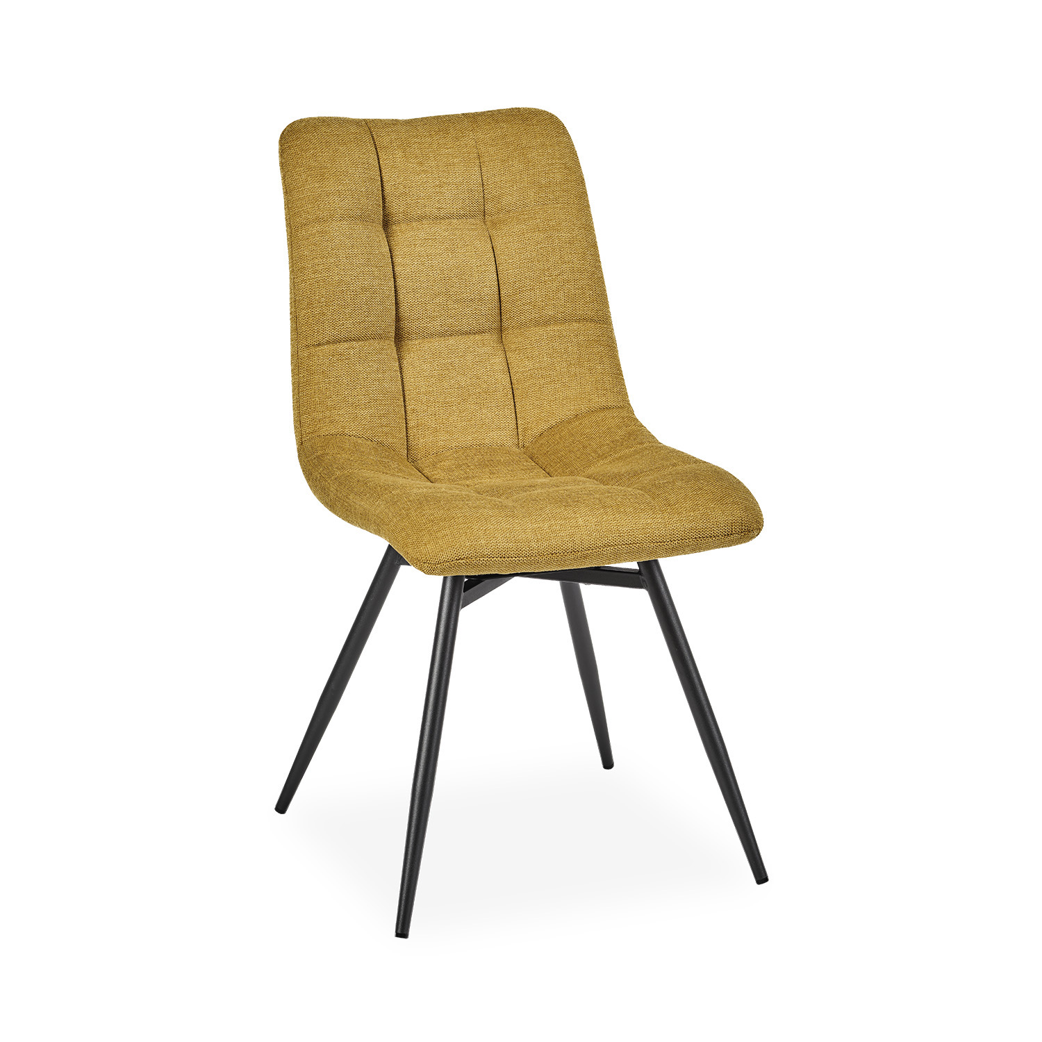 Chaise en Tissu Angel'A jaune paille - Girardeau, Créateur Meuble Français - Girardeau