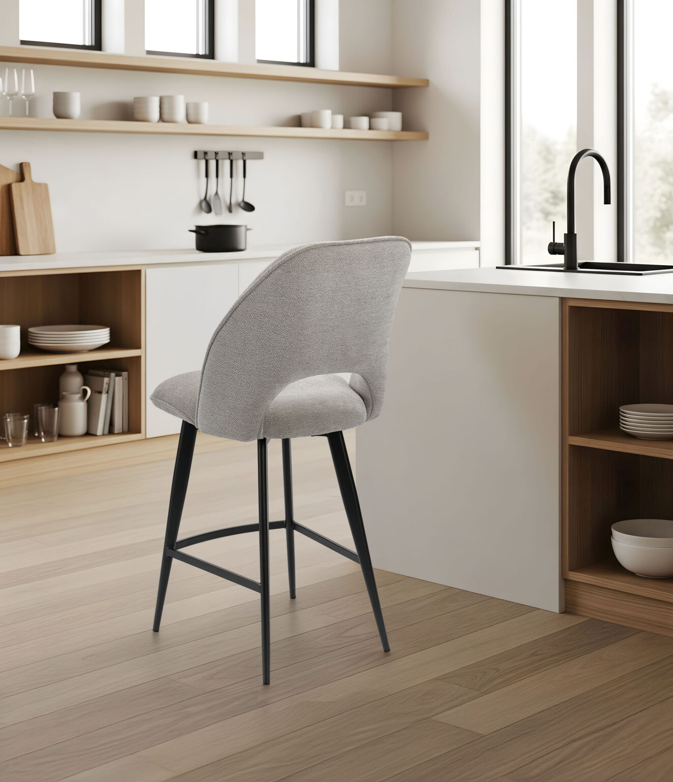 ambiance chaise haute roxane gris perle arrière