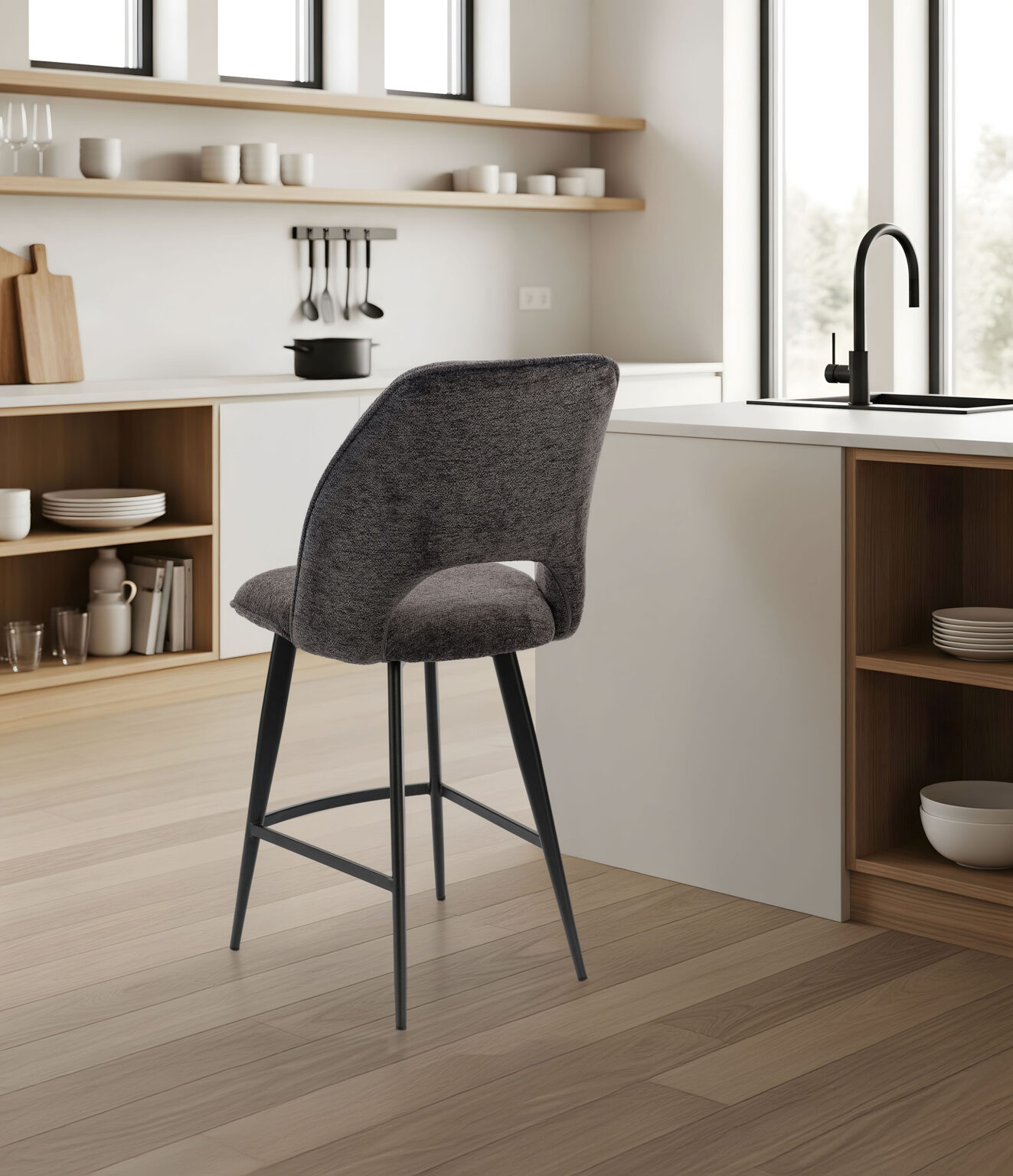 ambiance chaise haute roxane gris anthracite arrière