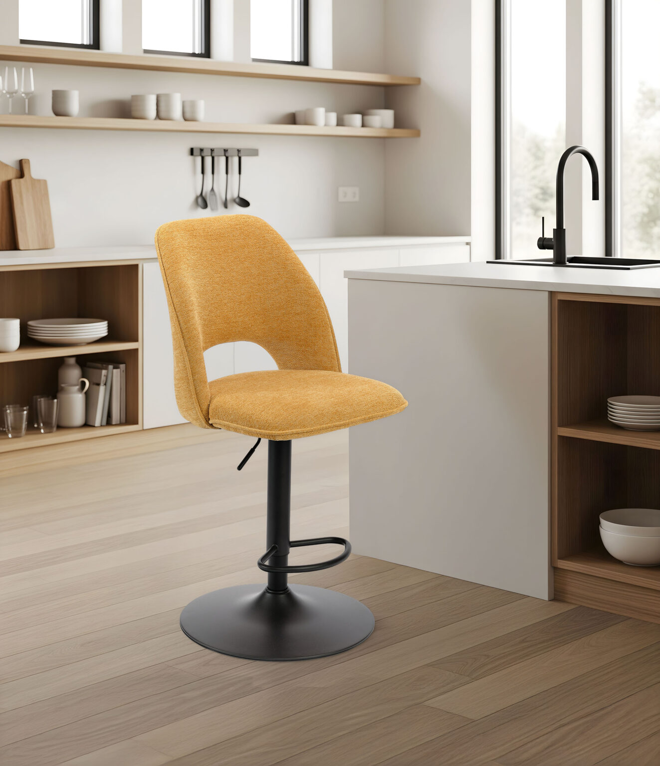 ambiance roxane pied piston jaune avant