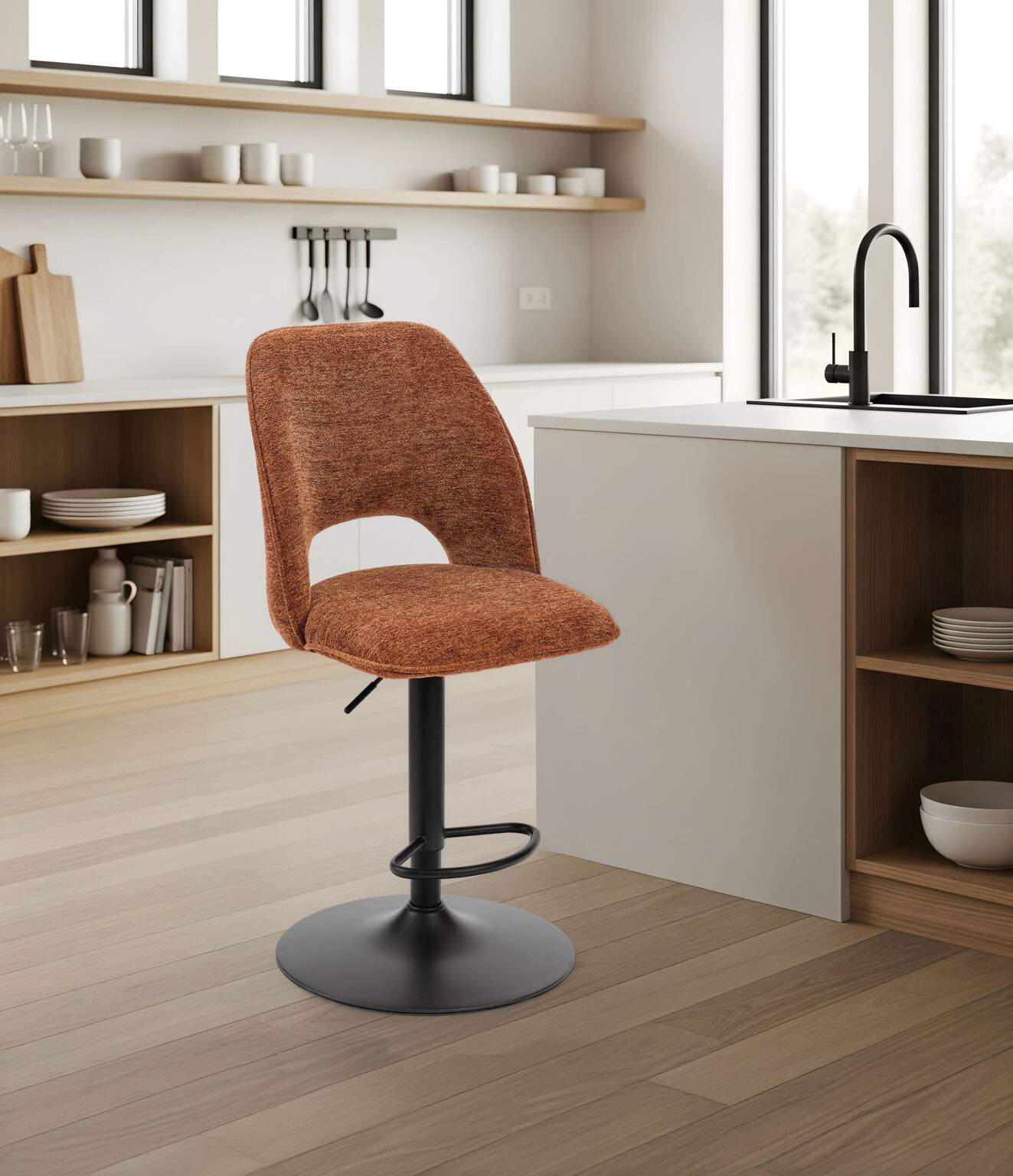 ambiance roxane pied piston terracotta avant