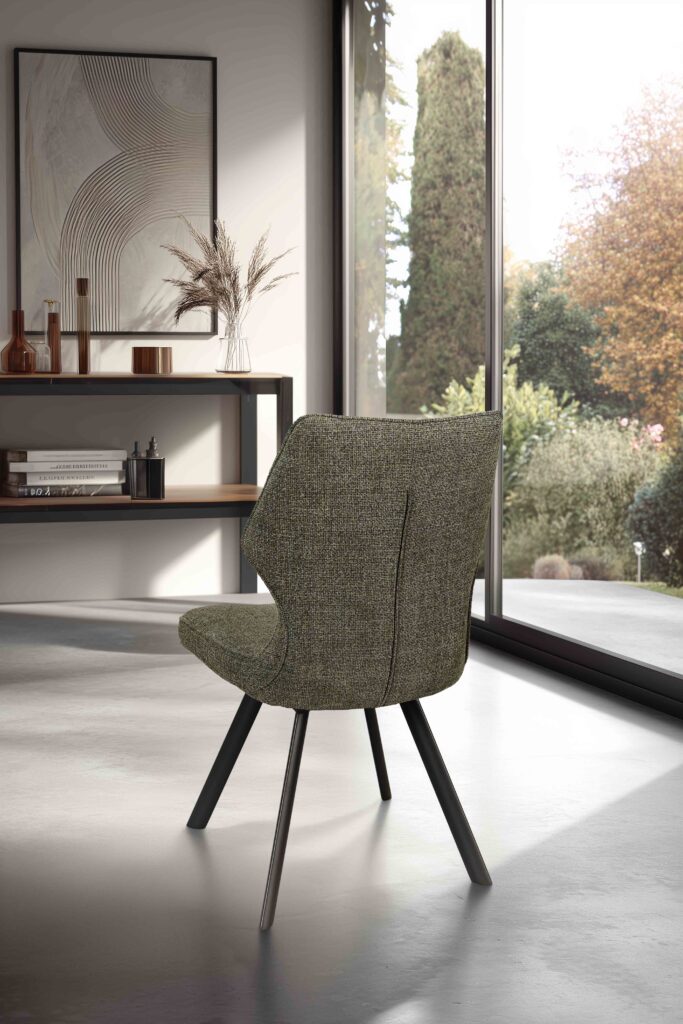 ambiance Chaise Juliette pied métal vert arrière - Girardeau