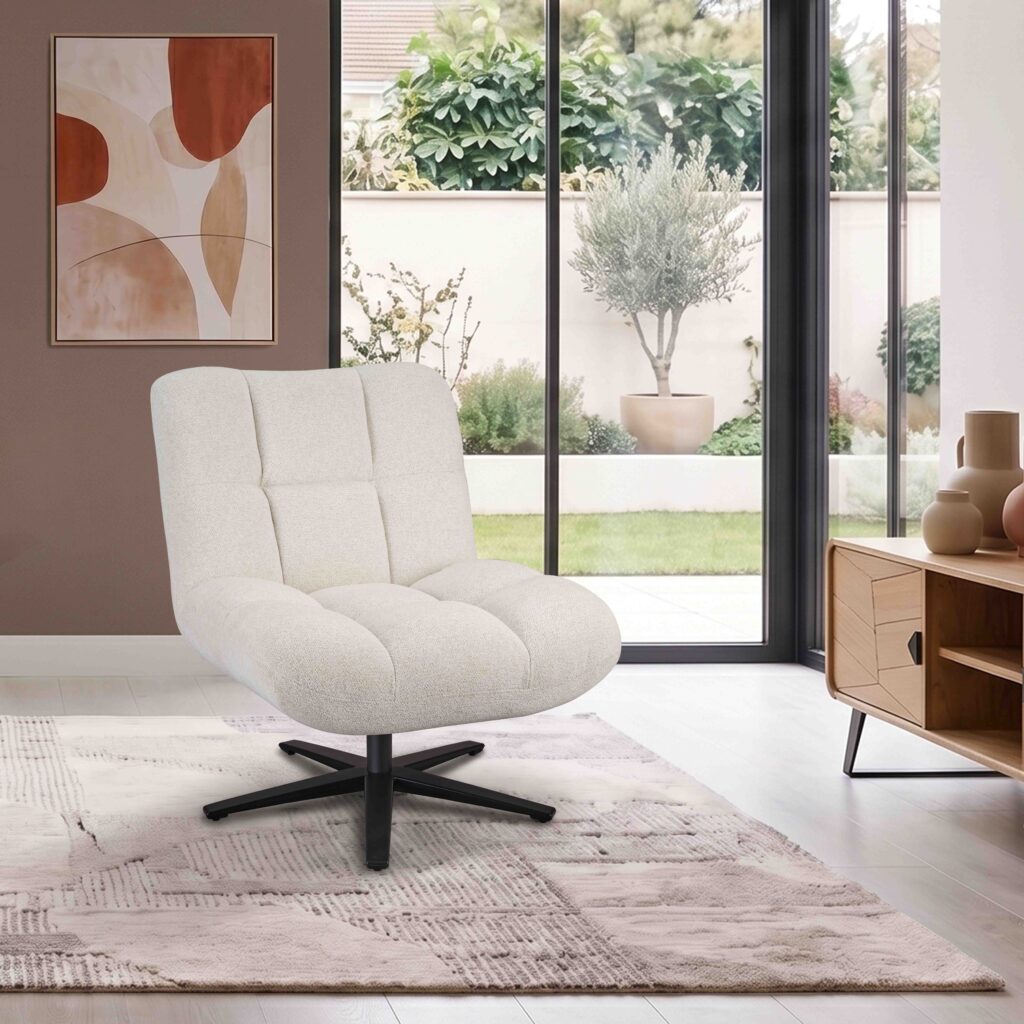 ambiance fauteuil angel'o pied étoile blanc avant