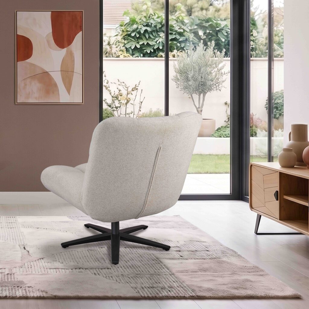 ambiance fauteuil angel'o pied étoile blanc arrière