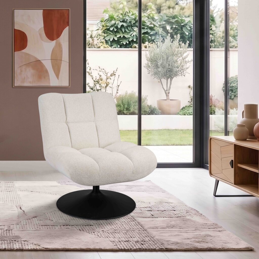 ambiance fauteuil angel'o pied socle blanc avant