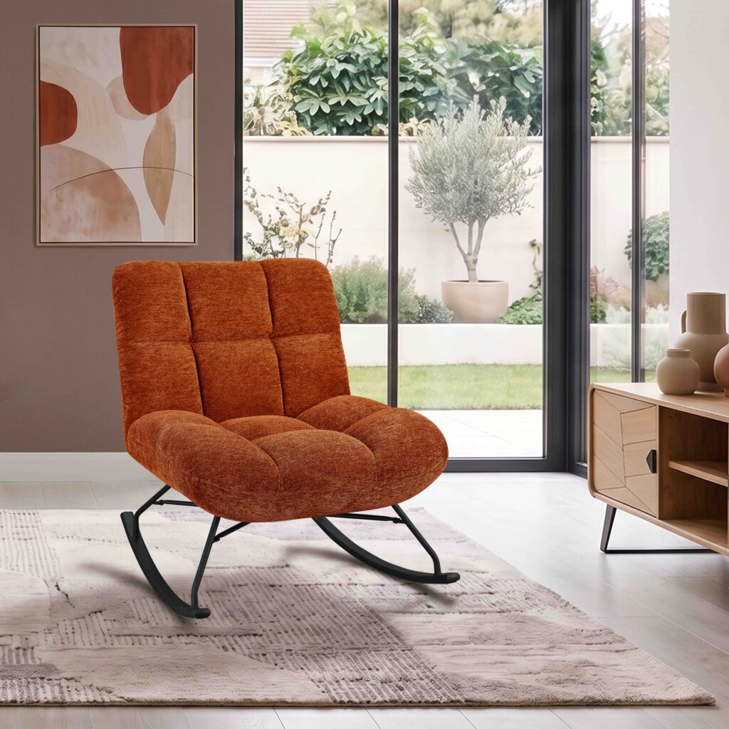 ambiance fauteuil angel'o terracotta avant