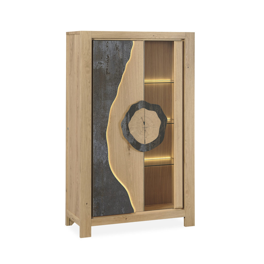 Vitrine brun panaché Minérale - Girardeau