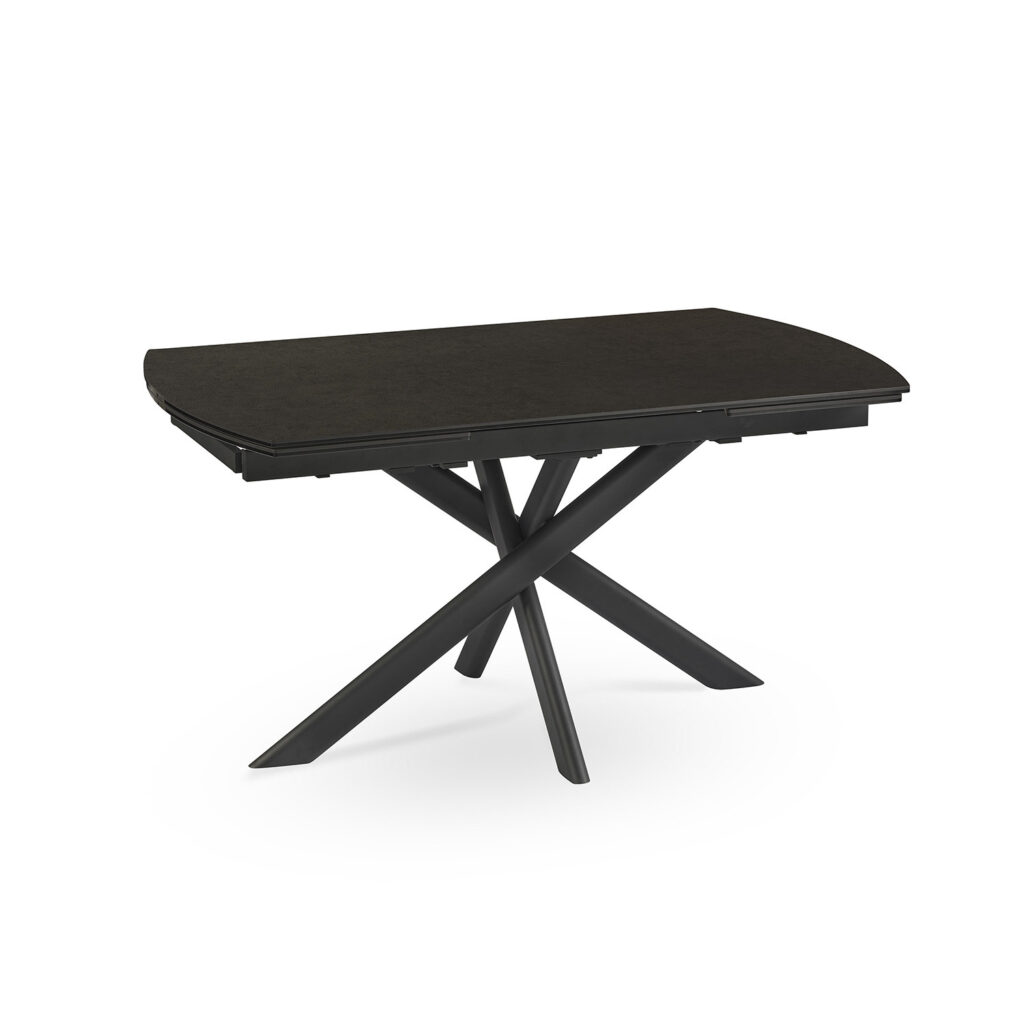 Table calypso 150cm blanc iron satiné