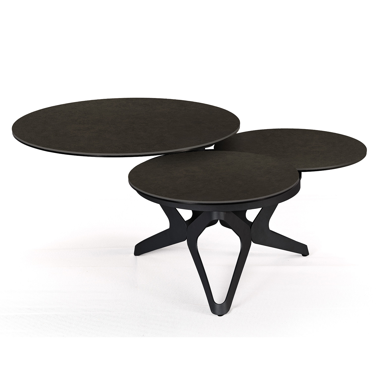 table de salon sydney iron satiné