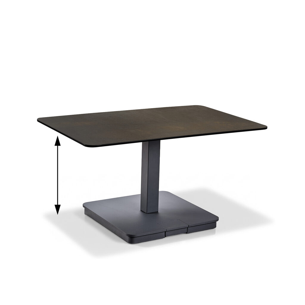 table de salon sicile iron satiné