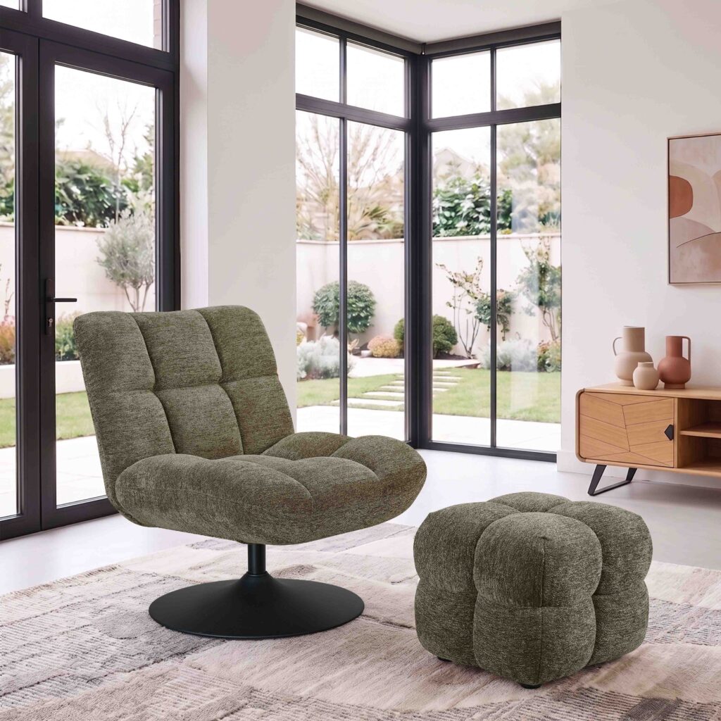 angel'o pied socle vert + pouf