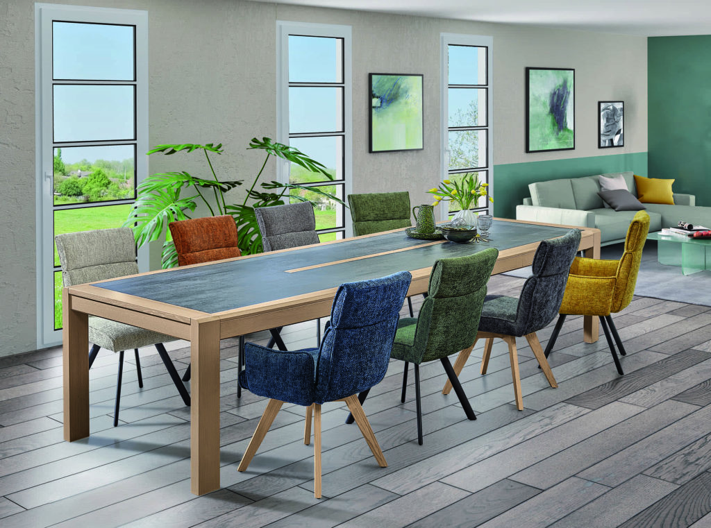 Table tonneau 200cm avec 2 allonges collection FARO