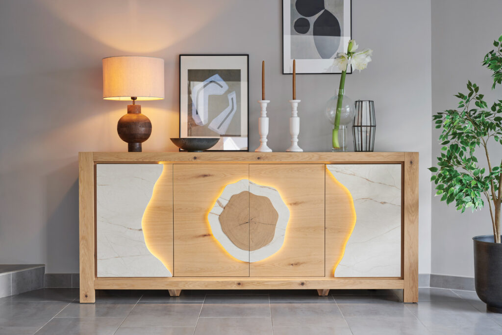 ambiance Enfilade 4 porte Minérale beige veiné fermé - Girardeau