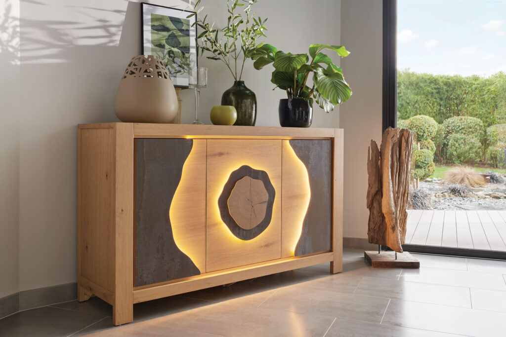 ambiance Enfilade Minérale brun panaché allumé - Girardeau