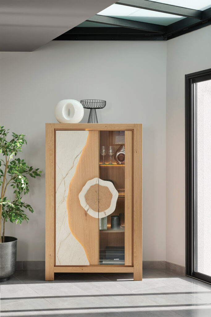 ambiance Vitrine beige veiné Minérale - Girardeau