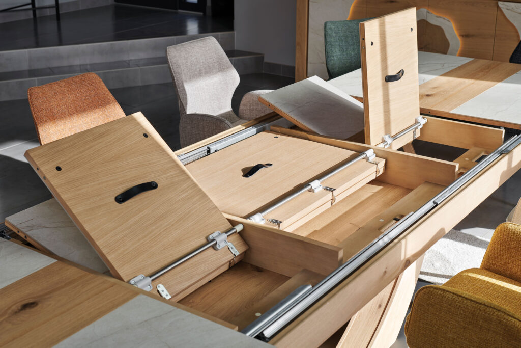 détail allonges Table Minérale - Girardeau